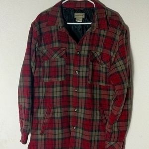 Scandia Woods Flannel Plaid Lined Shacket Mens Size Medium
